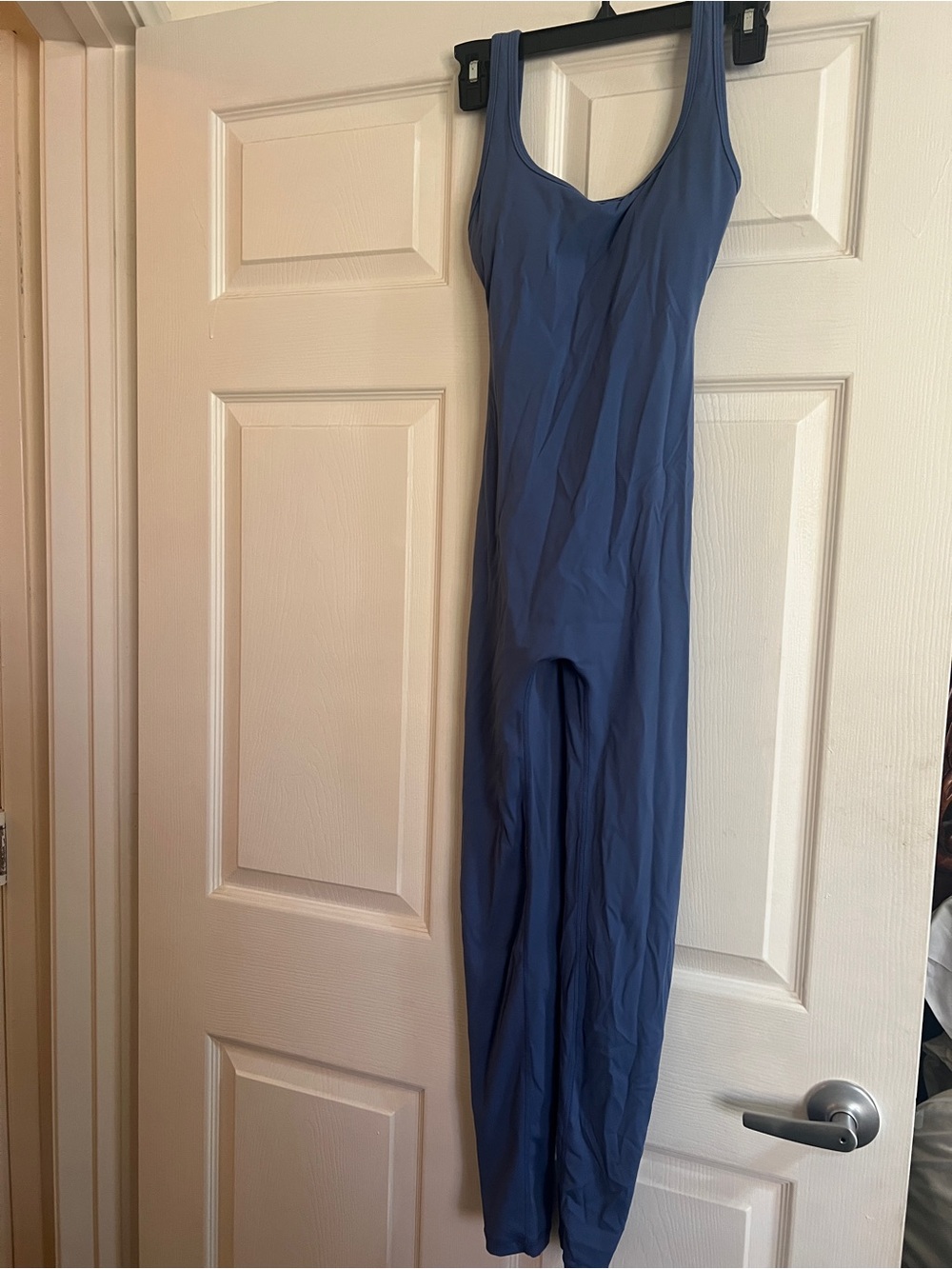 Women's Scoop-Neck Full-Length Jumpsuit in Slate Blue
